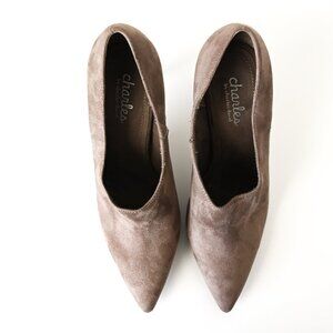CHARLES BY CHARLES DAVID Tan Oxy Bootie Suede 4 Inch Heels - Size 9